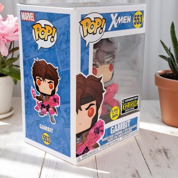 Gambit X-Men #553 Funko Pop! Figurine Bobble Head - Glows in the Dark Limited - Picture 9 of 9